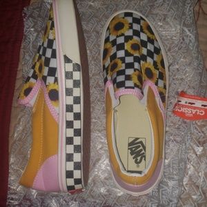 Custom made Vans sunflower shoes 8.5